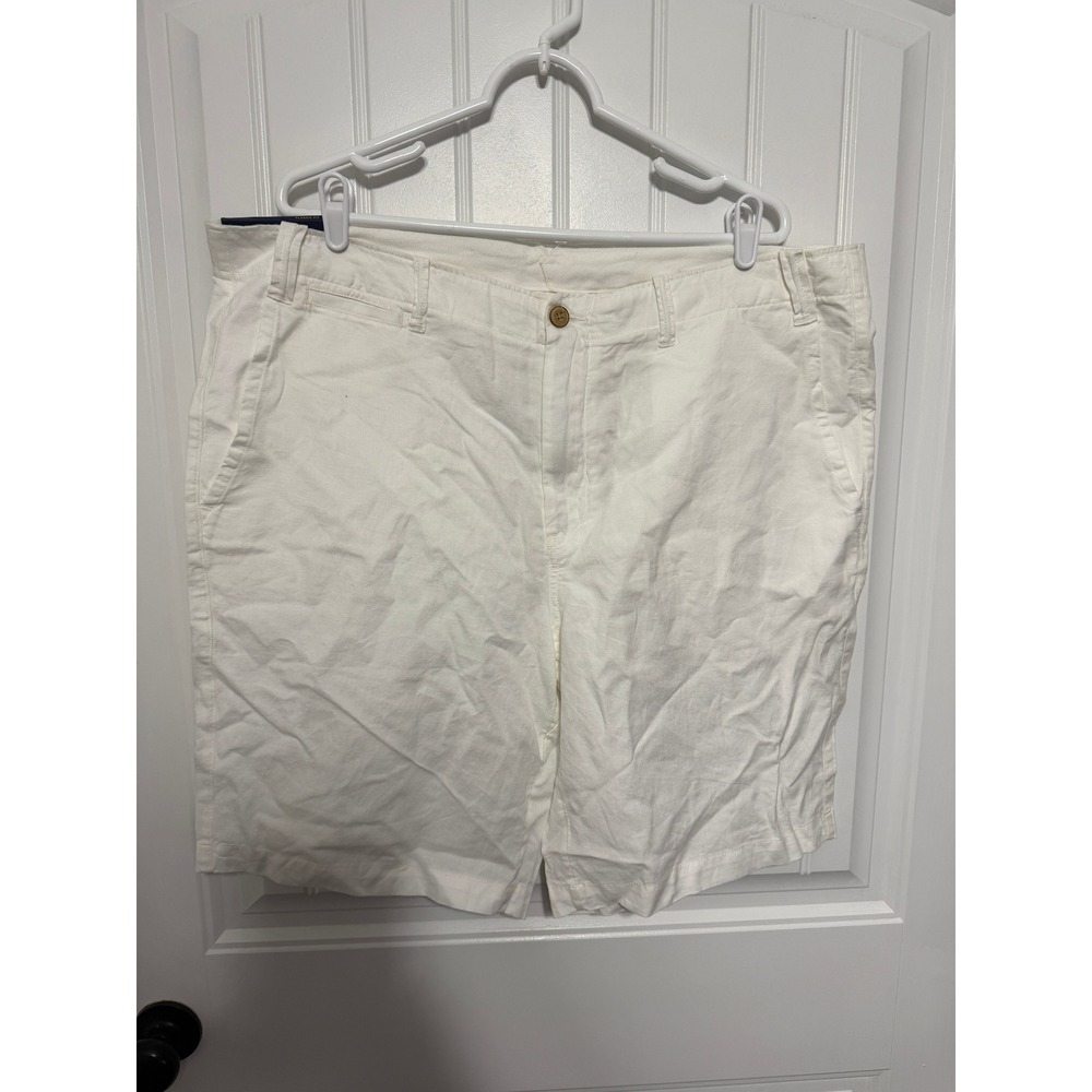Polo Ralph Lauren Shorts Mens 40 Classic Fit White Linen Blend NEW